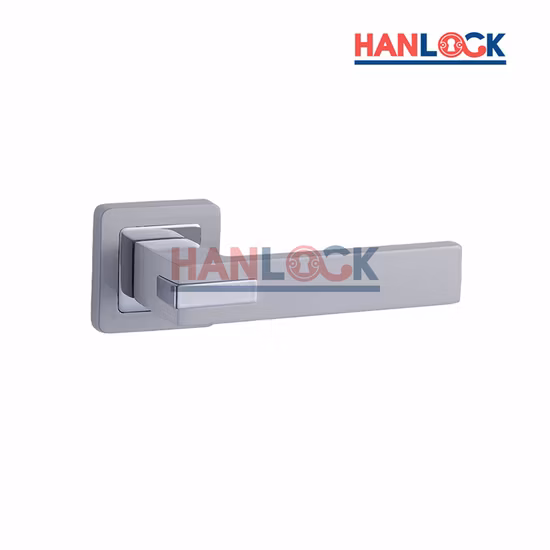 2022 Modern House Decoration Aluminum Door Handles with Black/Silver Plating