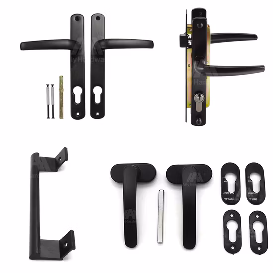 Manufacturer Closet Wood Lever UPVC Interior Black Aluminum Door Handle