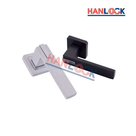 2022 Modern House Decoration Aluminum Door Handles with Black/Silver Plating