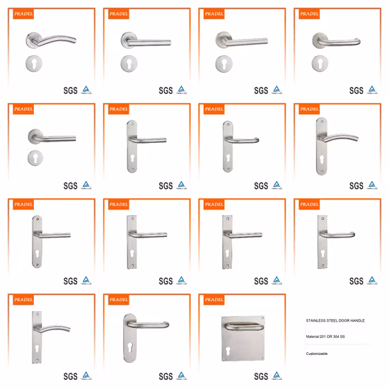Hot Selling Square Aluminum Door Lock Handle on Rosstte